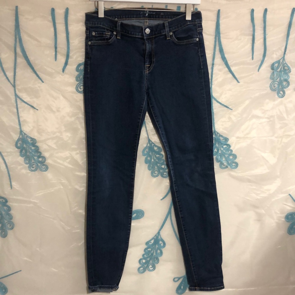 7 For All Mankind skinny jeans dark wash 30